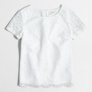 NWOT J.Crew Women’s Lace Short Sleeve Top